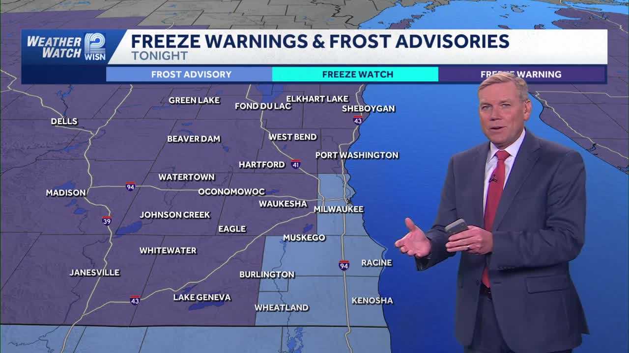 Frost tonight. 60s by Sunday in SE Wisconsin.