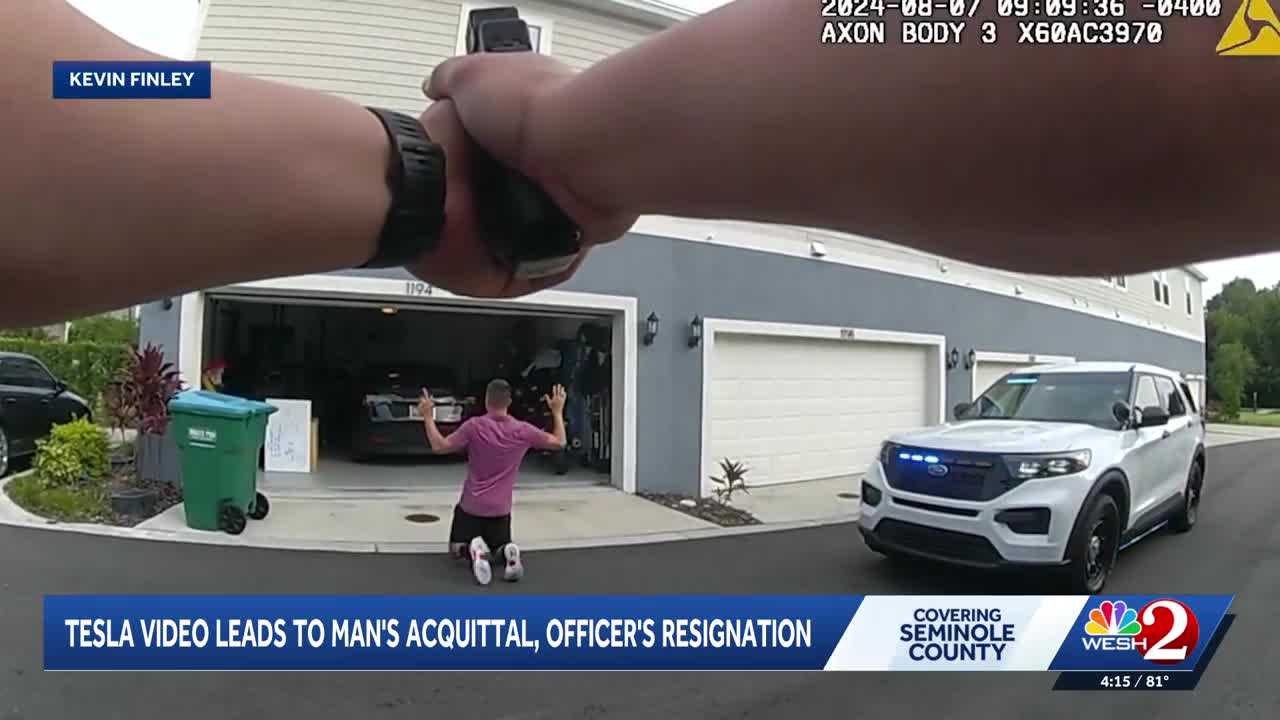 Man's Tesla video leads to acquittal, police officer's resignation