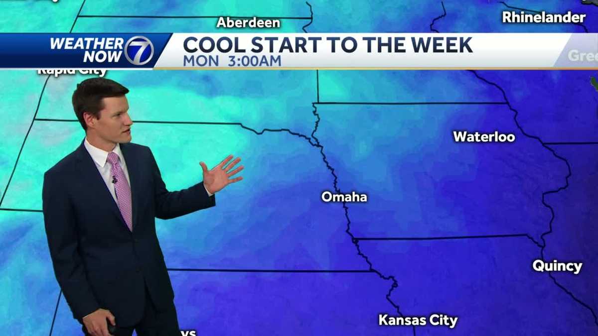 Breezy, chilly start to the week