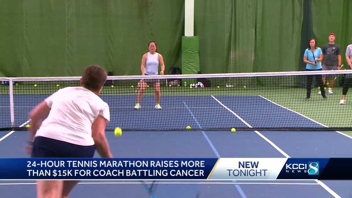 Tennis marathon raises more than $15,000 for coach battling cancer
