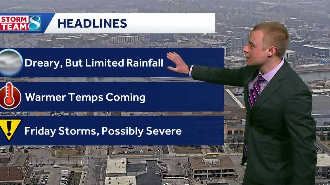 Iowa weather: Off and on rain continues with storm potential Friday