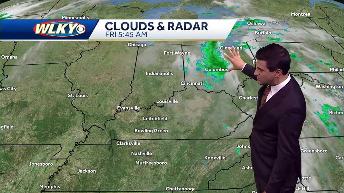 More clouds and spotty showers Friday