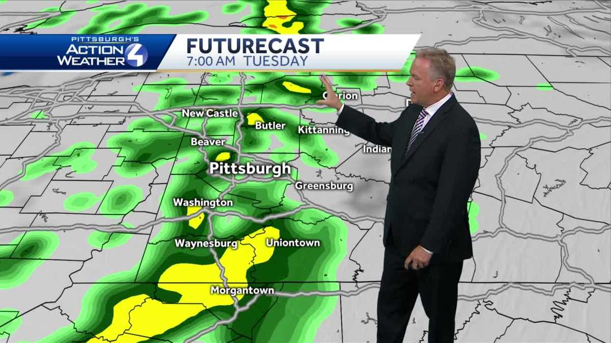 Pockets of heavy rain Tuesday morning