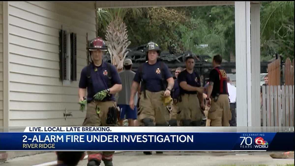 Two-alarm fire burns in River Ridge