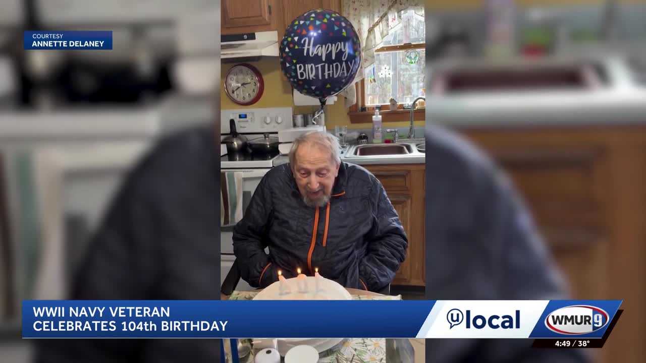 WWII Navy veteran in celebrates 104th birthday