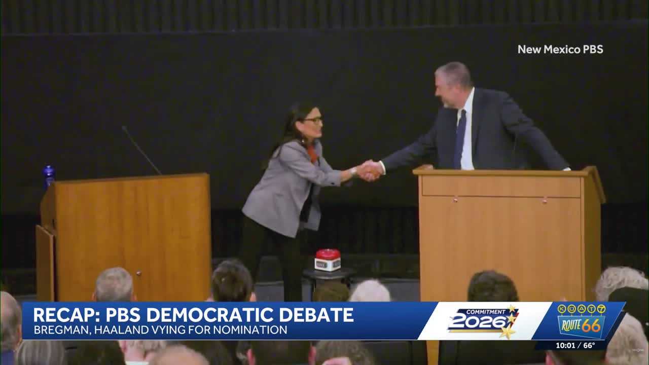 Sam Bregman, Deb Haaland clash in PBS debate ahead of governor’s race