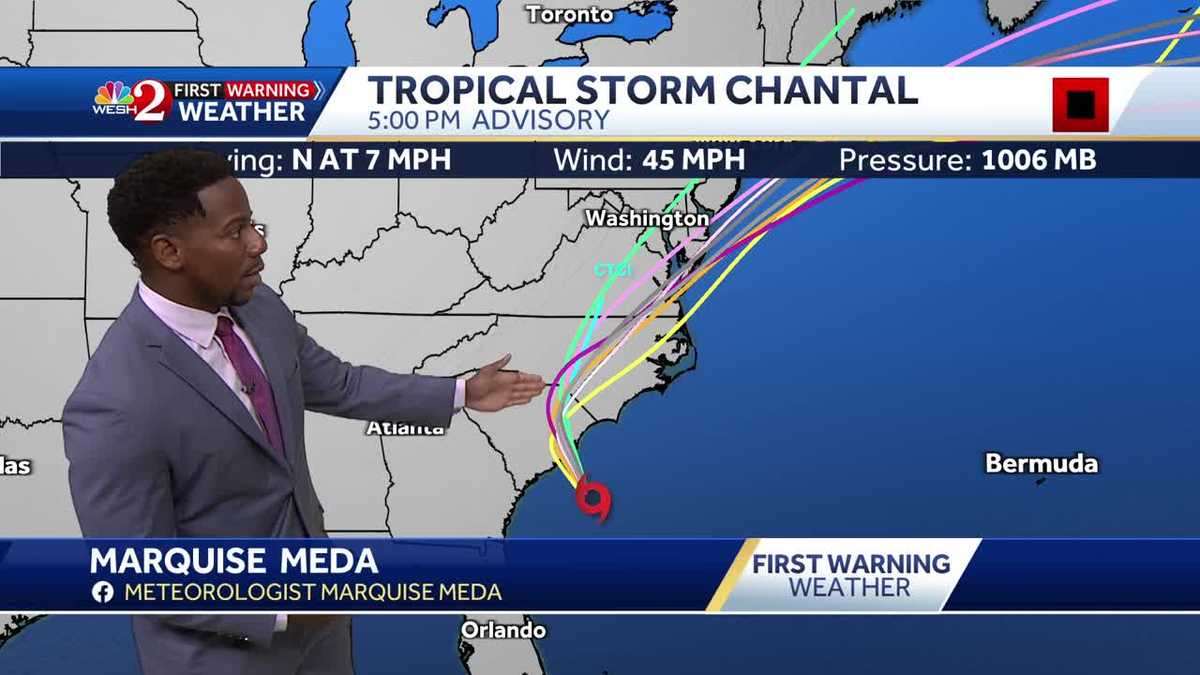 Tropical Storm Chantal Set To Make Landfall Overnight