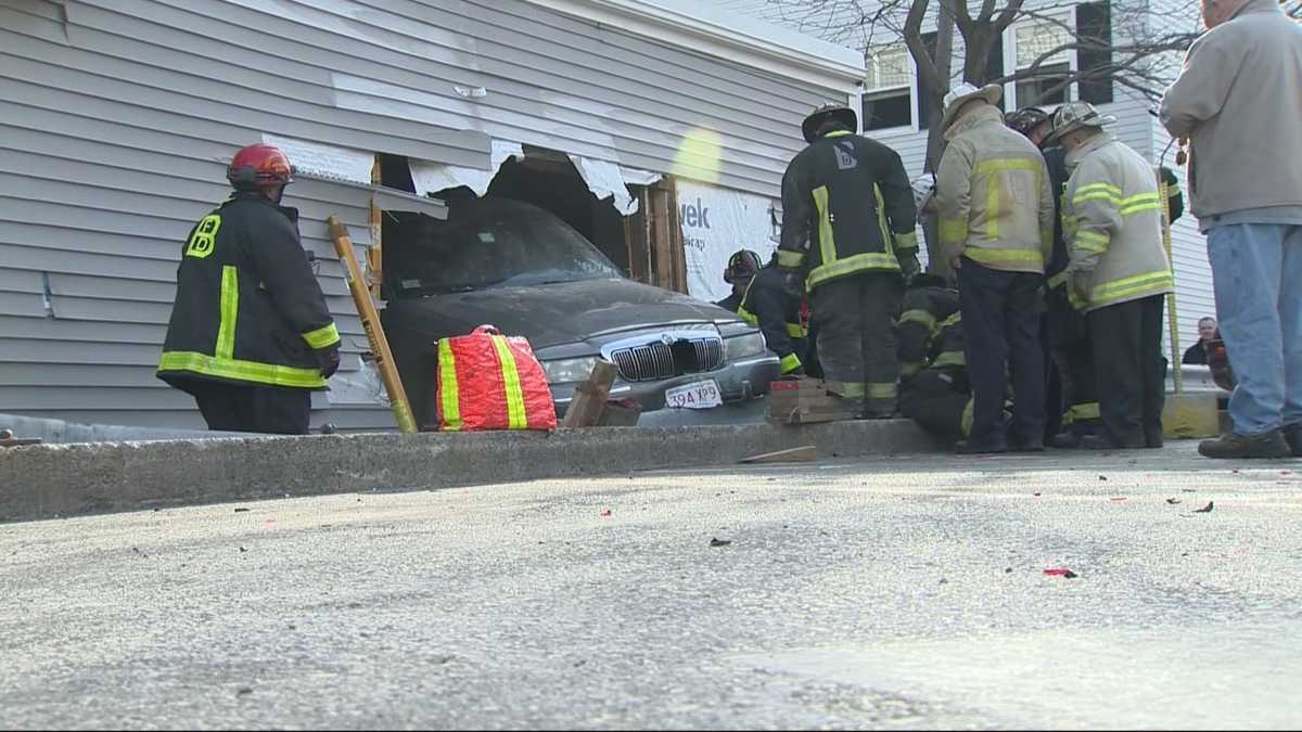 Car crashes through South Boston building