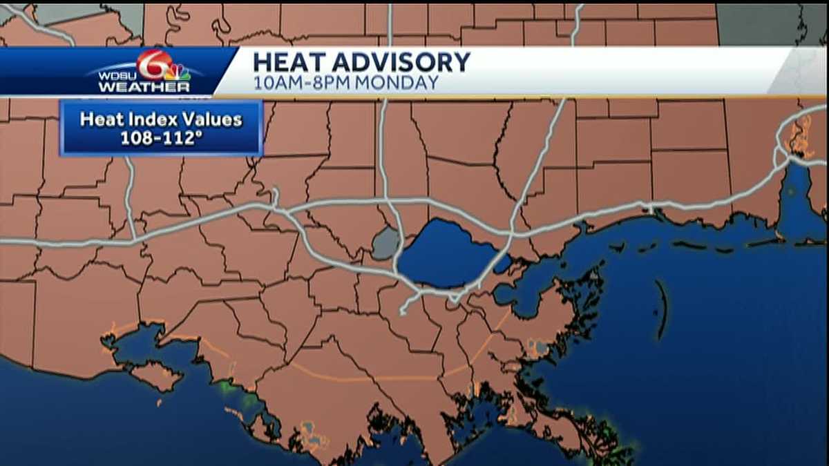 Heat advisory in place Monday
