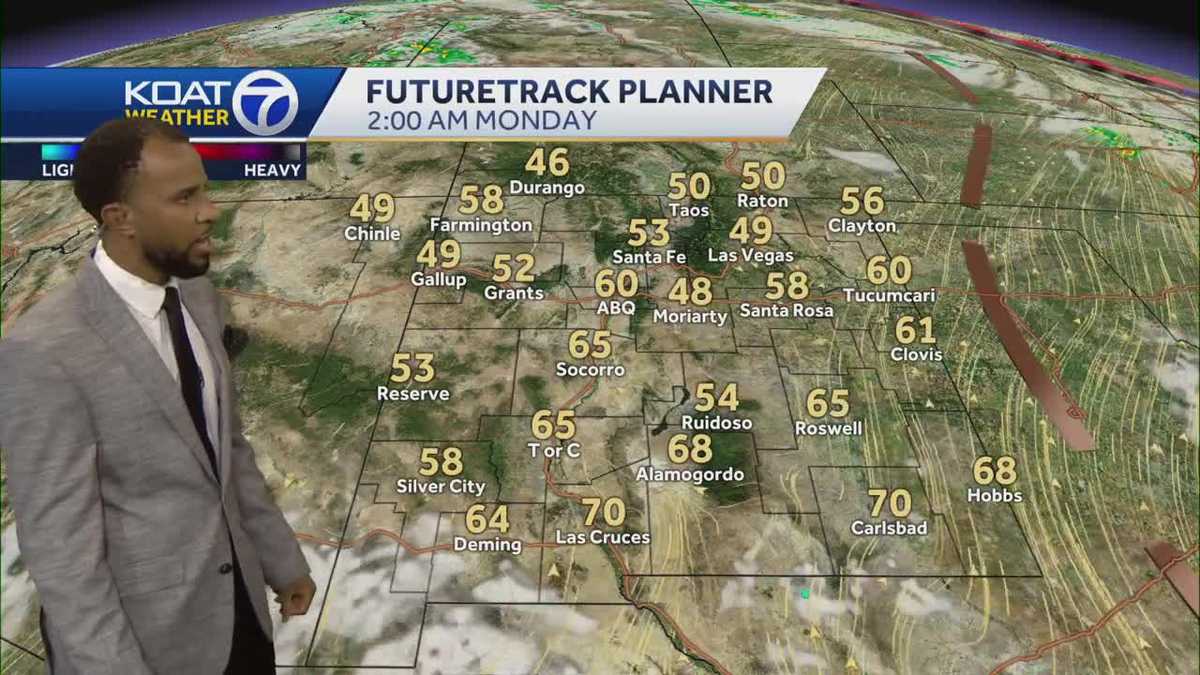 Most of New Mexico is drying up after an active Saturday