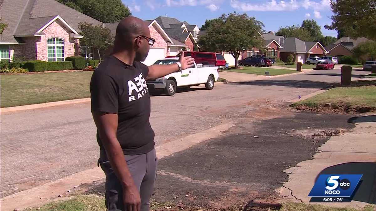 OKC man waits months for repairs after city water line work - KOCO