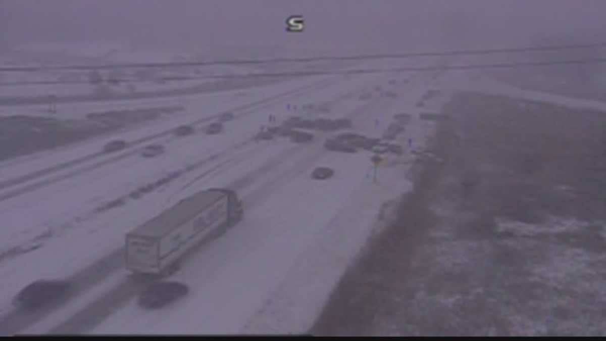 Chain reaction crash on Highway 45 caught on camera