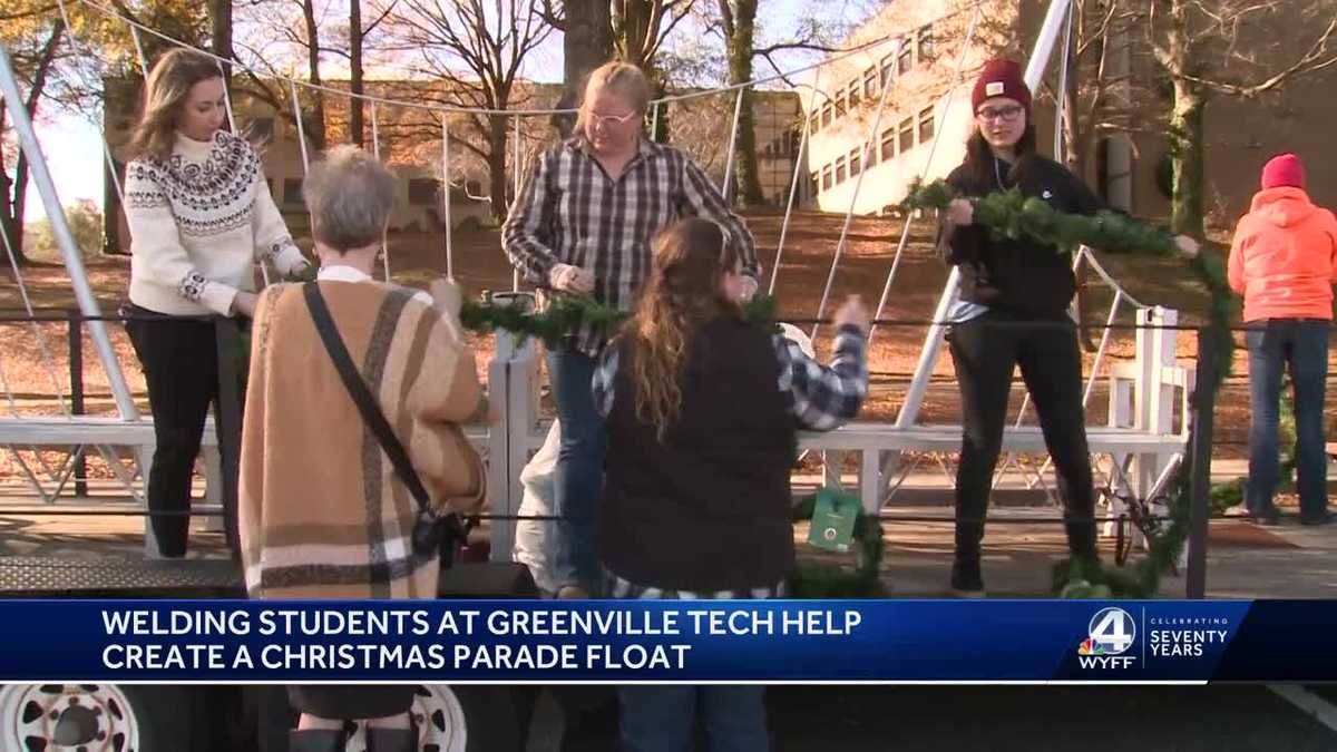 Welding students at Greenville Tech create Christmas parade float