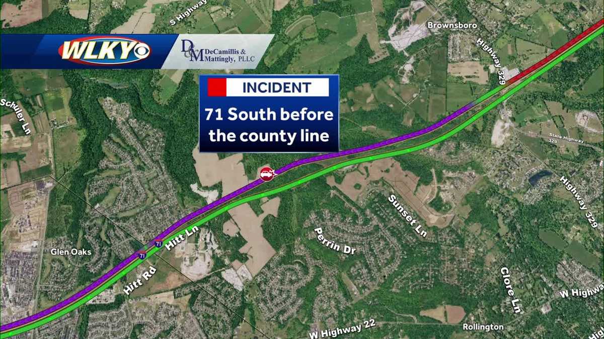 Oldham County I-71 traffic moving again after crash shuts down lanes