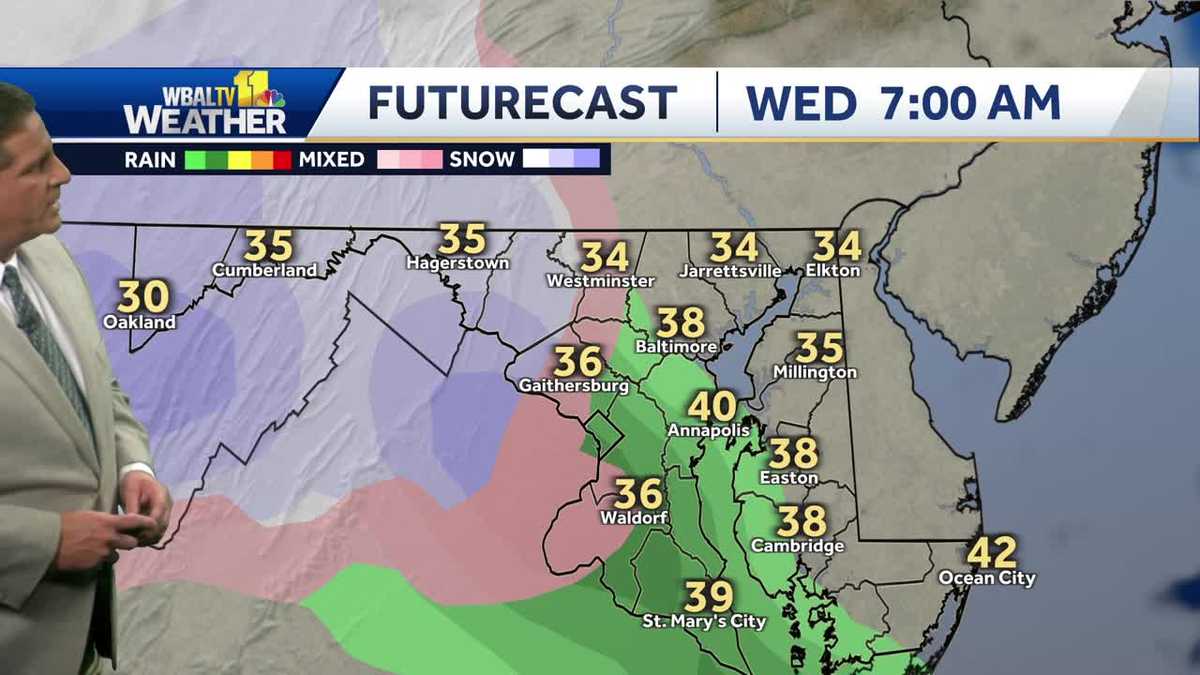 Cloudy for Monday, cold front and potential snow in forecast