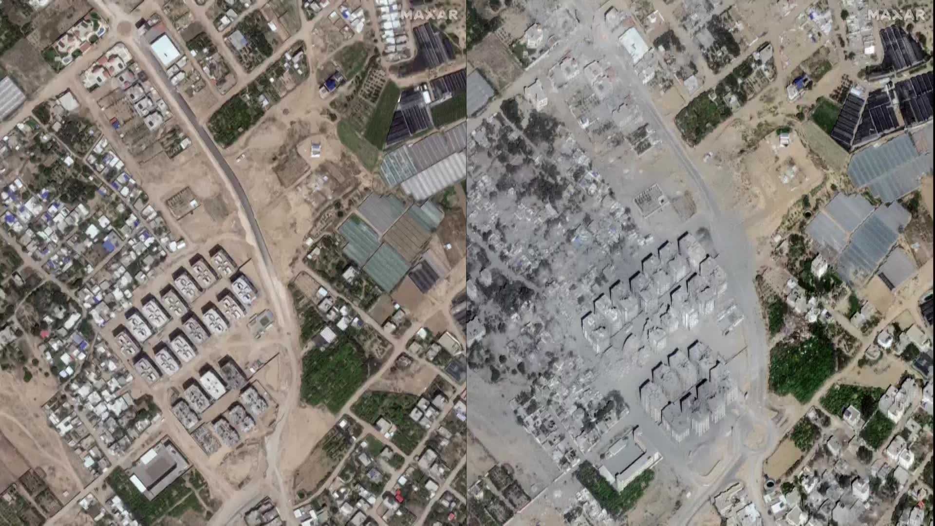 Before-and-after satellite images show destruction of candle factory
