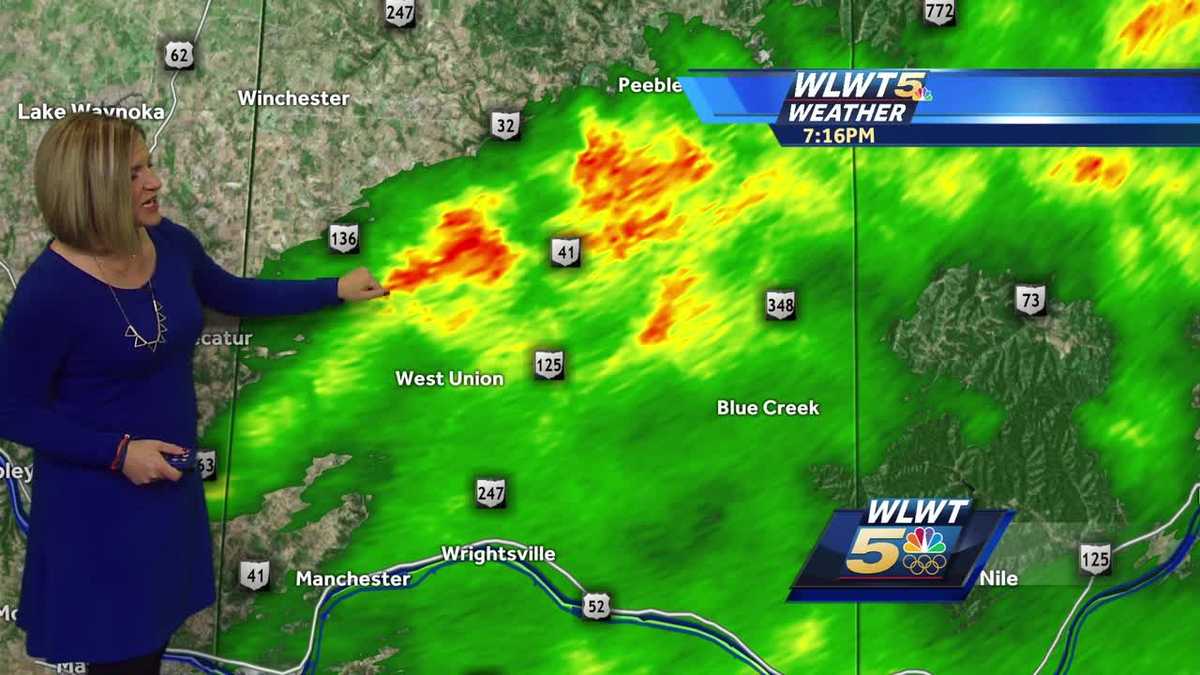 As rain moves out, cold air moves in