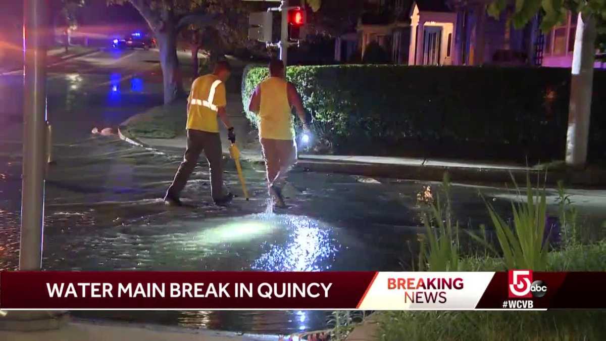 Crews cleaning up after water main break in Quincy