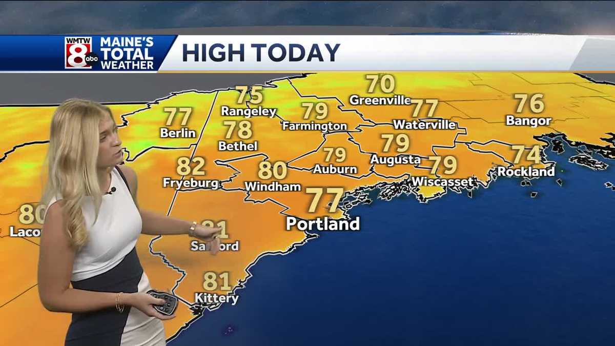 Sunny skies with above average temperatures in Maine