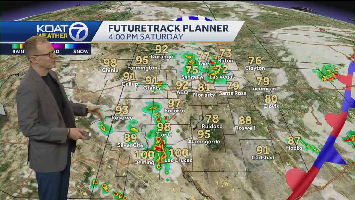 New Mexico weekend forecast: More storms with less heat