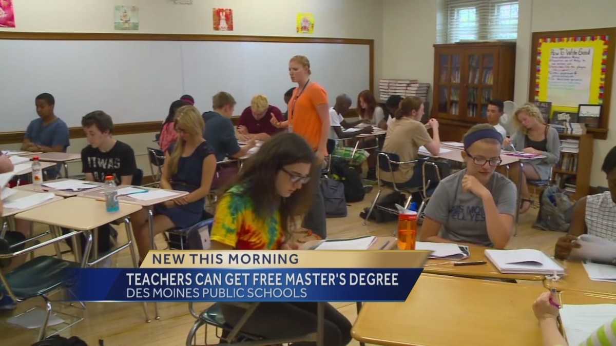 Des Moines Public Schools offers teachers a free master #39 s degree