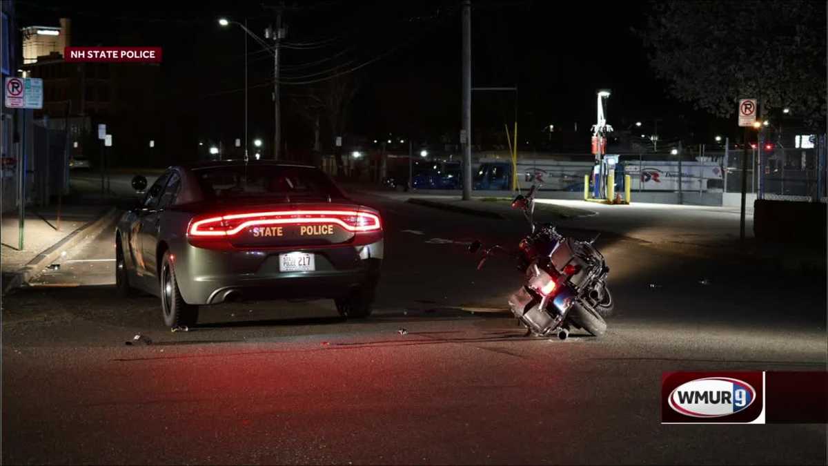 NH Condition Police cruiser included in crash with bike