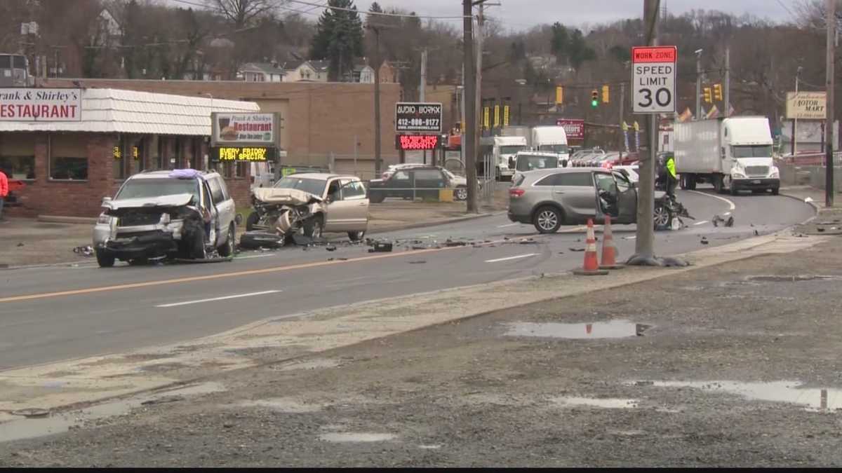 Police chase ends with crash on Route 51 in Overbrook