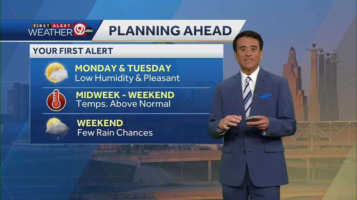 Kansas City will have a pleasant start to the week