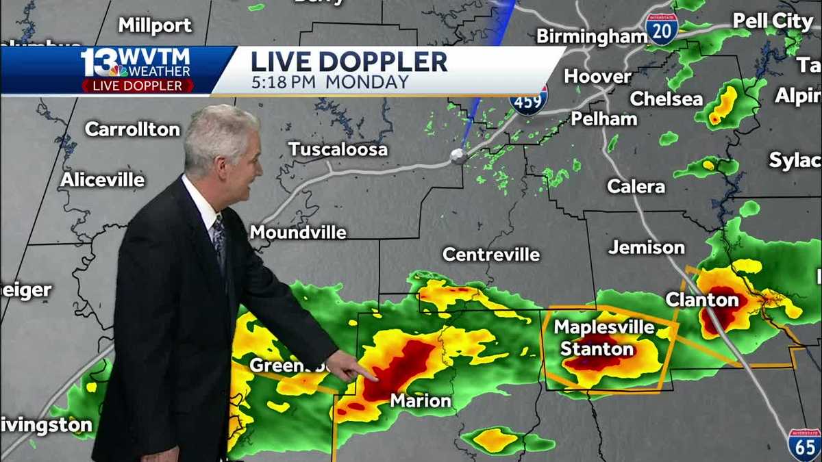 Tracking severe storms in central Alabama