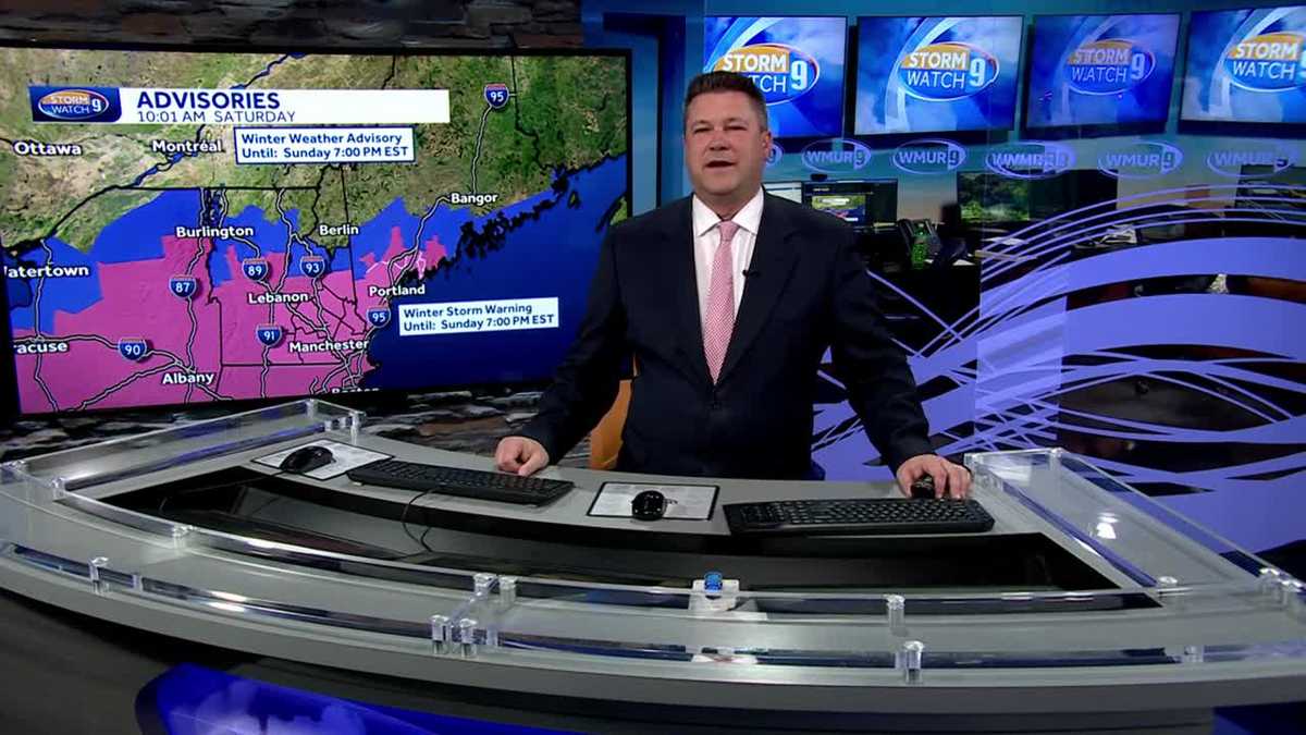 New Hampshire weather video Snow arrives Saturday night