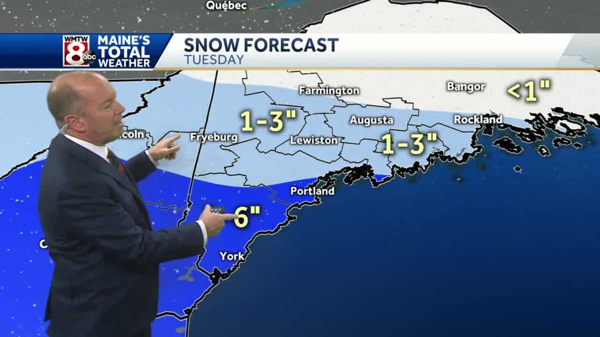 Several inches of snow possible later today into tonight