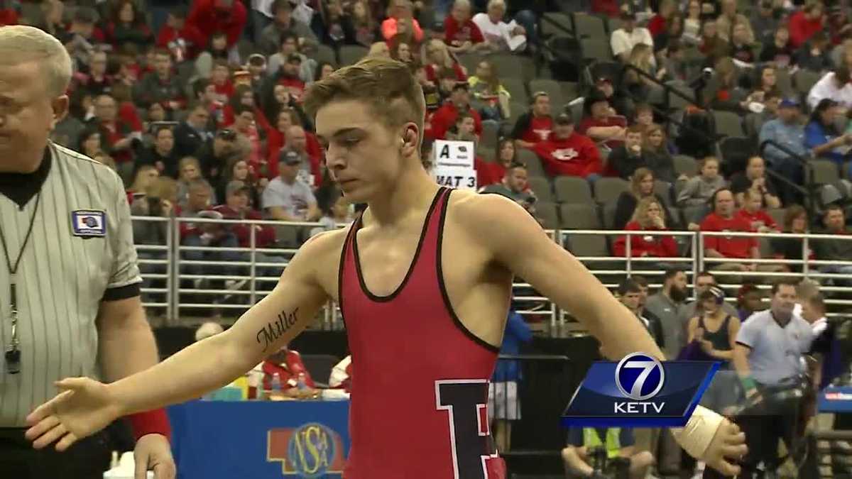 Early action from day one of the Nebraska State Wrestling tournament