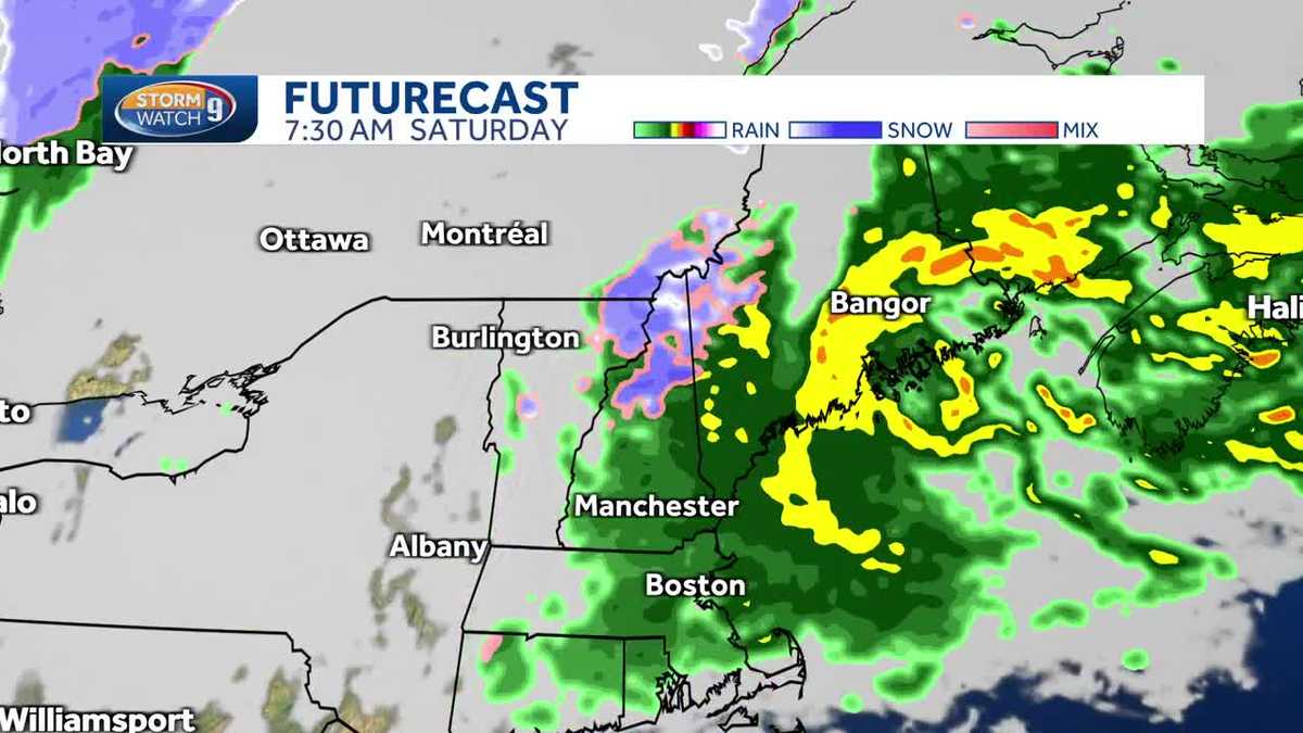 New Hampshire hourly maps: Track rain, snow in this timeline