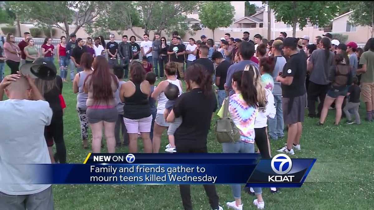 Family and friends hold vigil for teens killed Wednesday