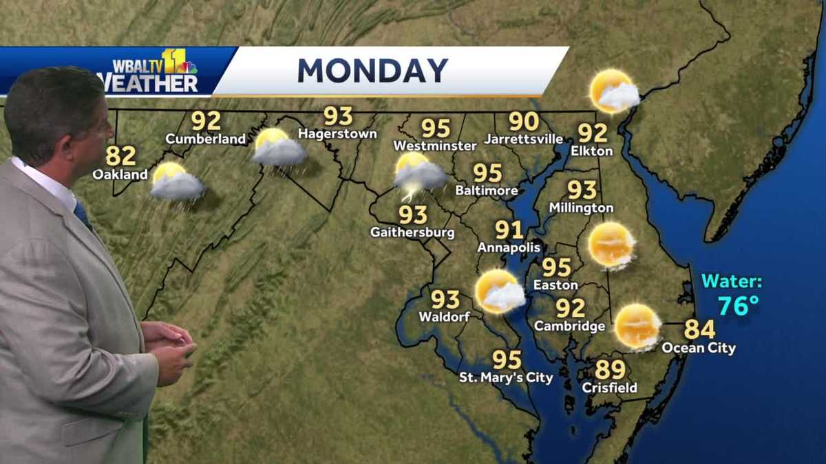 Hot, humid start to the week
