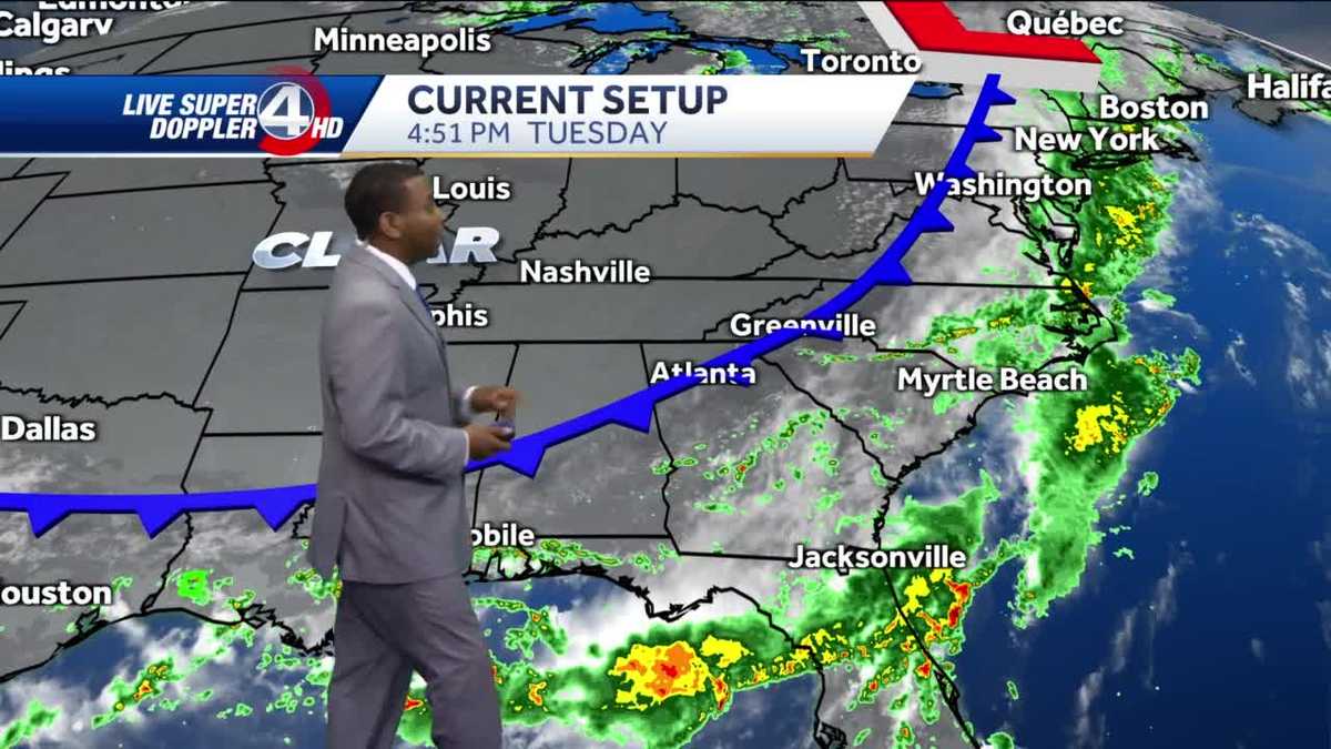 Rain moves out, pleasant conditions move in
