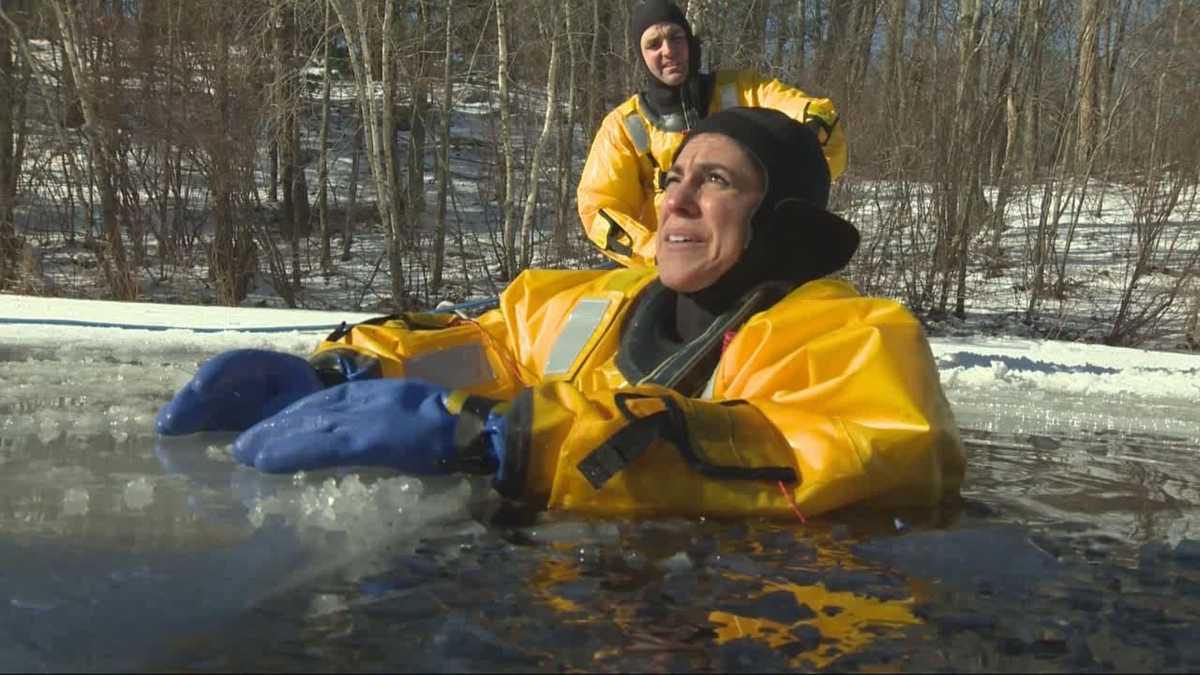 Cindy shows how to survive a fall through ice