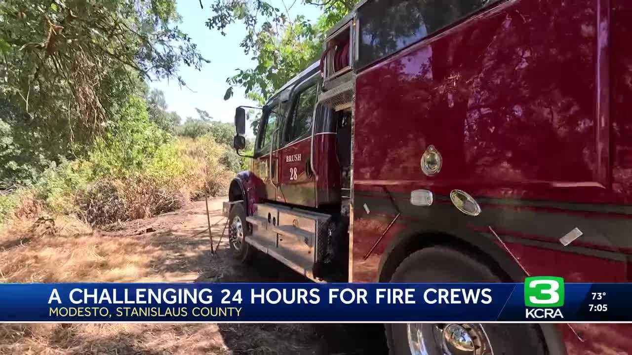 Five fires burn across Stanislaus County on Thursday