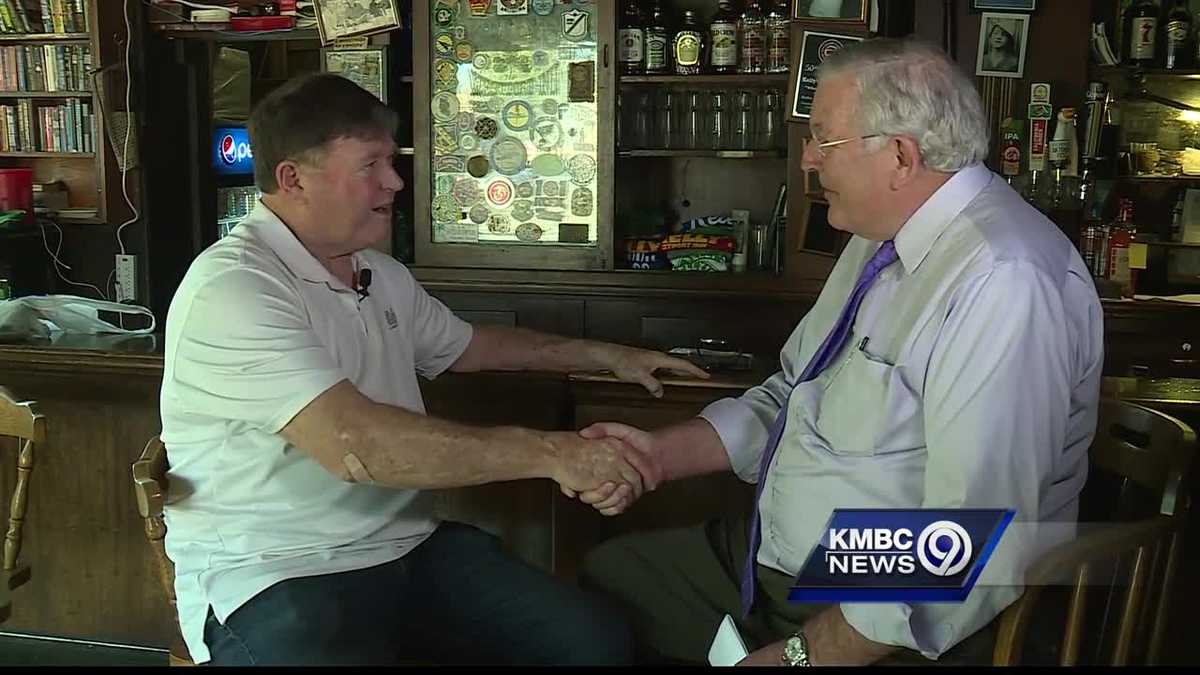 Larry Moore salutes Kelly's coowner Pat Kelly