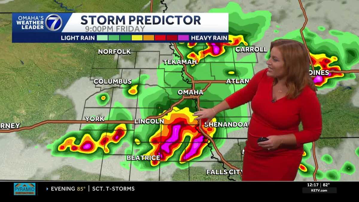 Scattered storms Friday afternoon, evening for Omaha area