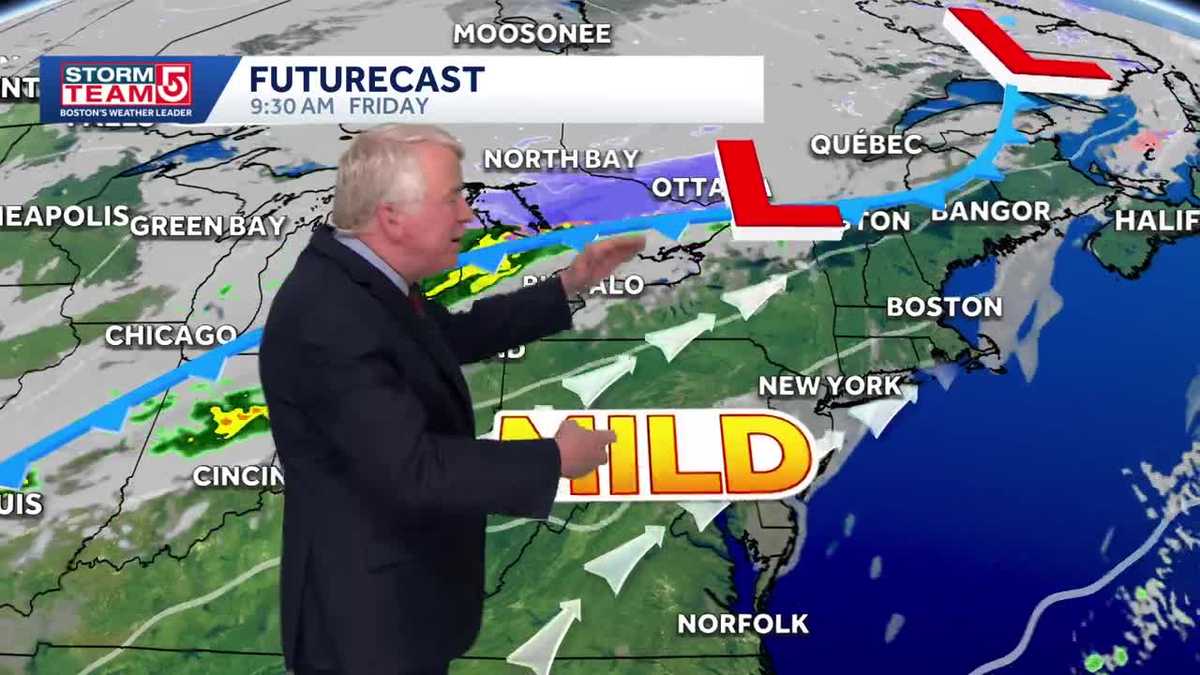 Video: Warm Friday precedes spotty showers