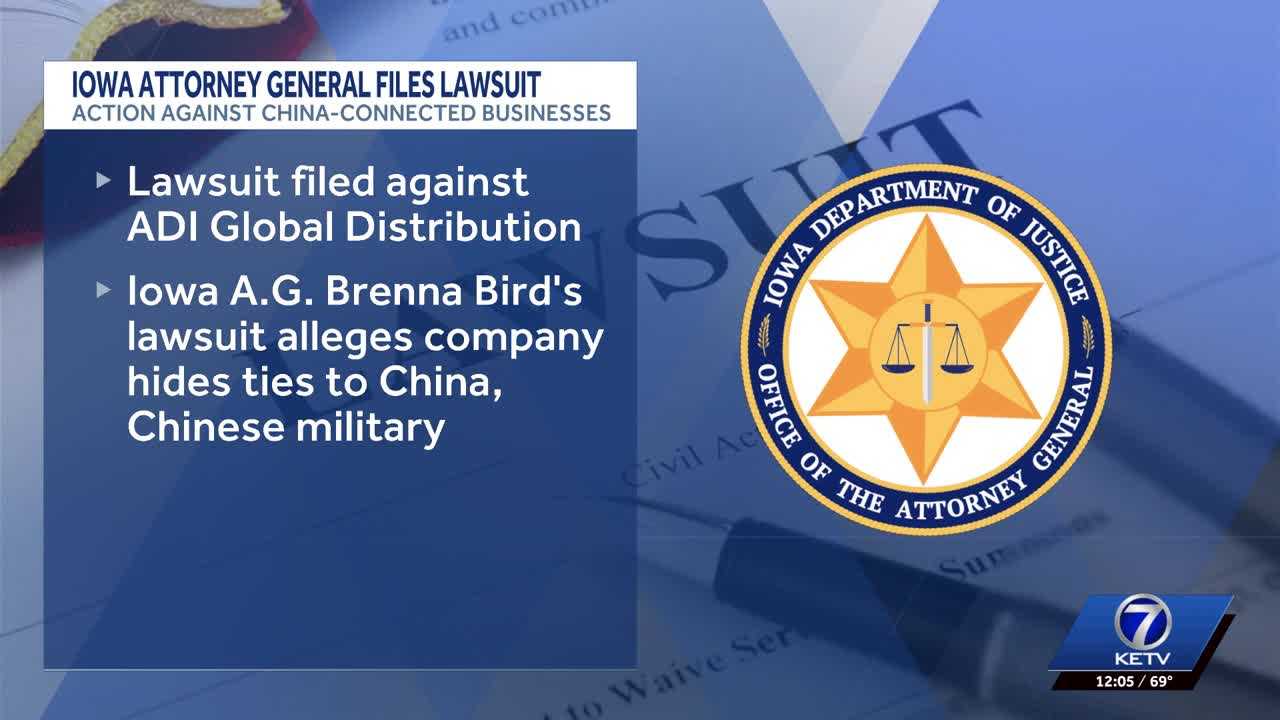 Iowa's attorney general sues surveillance company over alleged connection to China