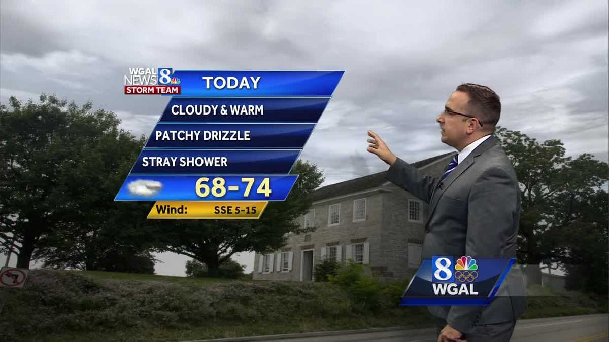 Stray showers; Warmer temps