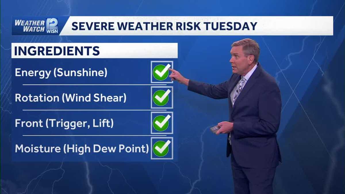Severe storms with tornado threat expected in southeast Wisconsin today