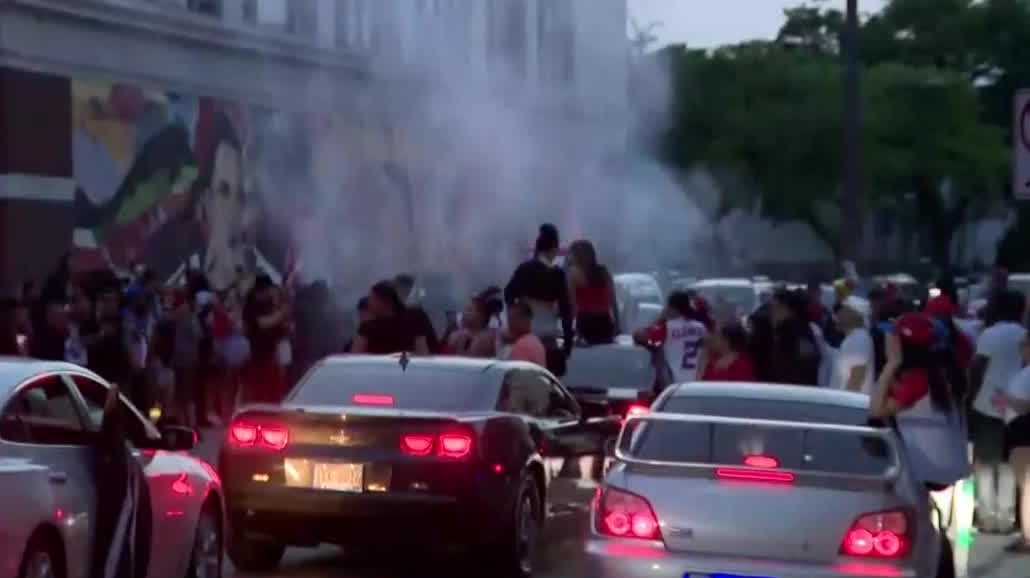 Crowd gathers for street takeover after Puerto Rican Day festival