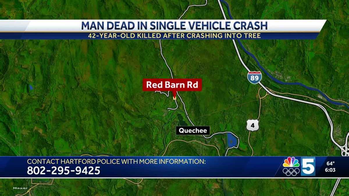 Man killed in single-vehicle crash in Hartford, police say - WPTZ
