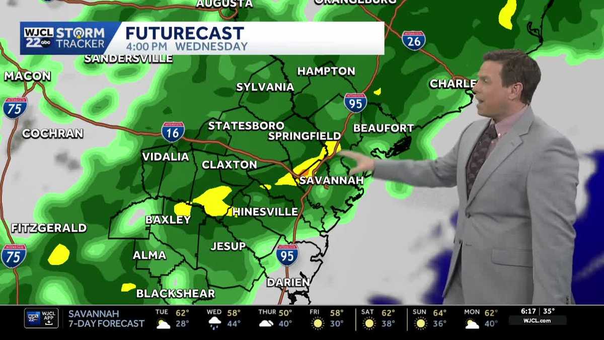 Dry today but wet weather is on the way for the Savannah area