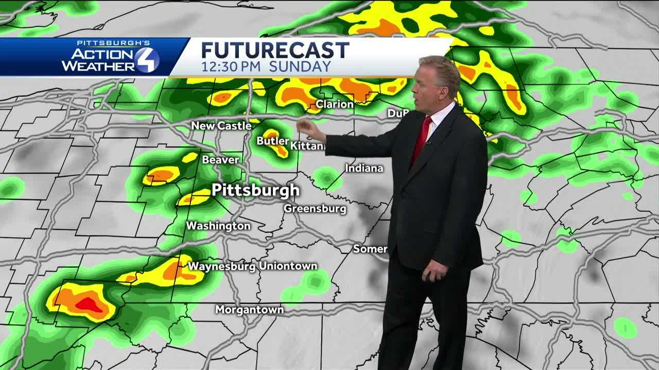 Scattered Rain Showers, Thunderstorms Sunday