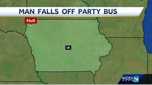 iowa man injured after falling through window of moving party bus