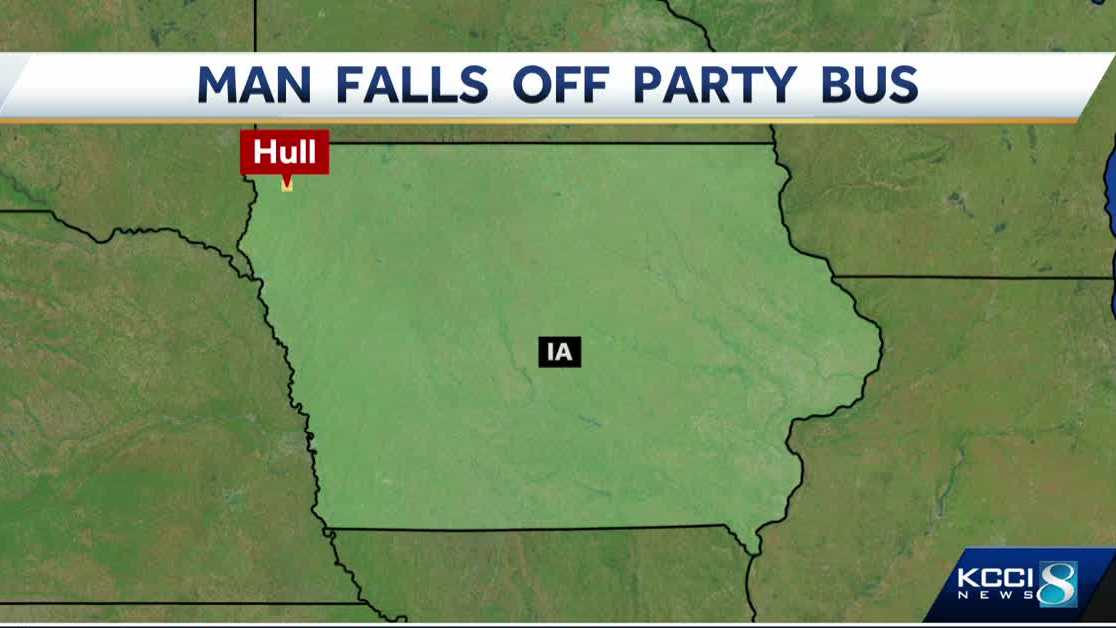 Iowa man falls from party bus 21yearold injured in fall out of